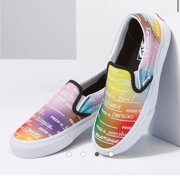 Vans Classic Slip-On - Pride Rainbow Positive Affirmations 7.5 - Picture 16 of 16